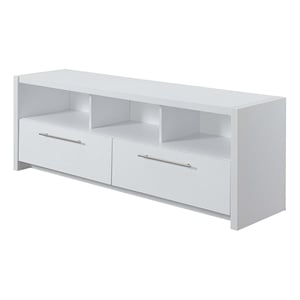 Pemberly Row Modern Wood TV Stand for TVs up to 60&quot in White