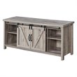 Pemberly Row Farmhouse Wood Barn Door TV Stand for TVs up to 52