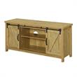 Pemberly Row Farmhouse Wood Barn Door TV Stand for TVs up to 52