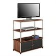 Pemberly Row Transitional 3 Tier Wood Stand for TVs up to 34