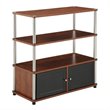 Pemberly Row Transitional 3 Tier Wood Stand for TVs up to 34