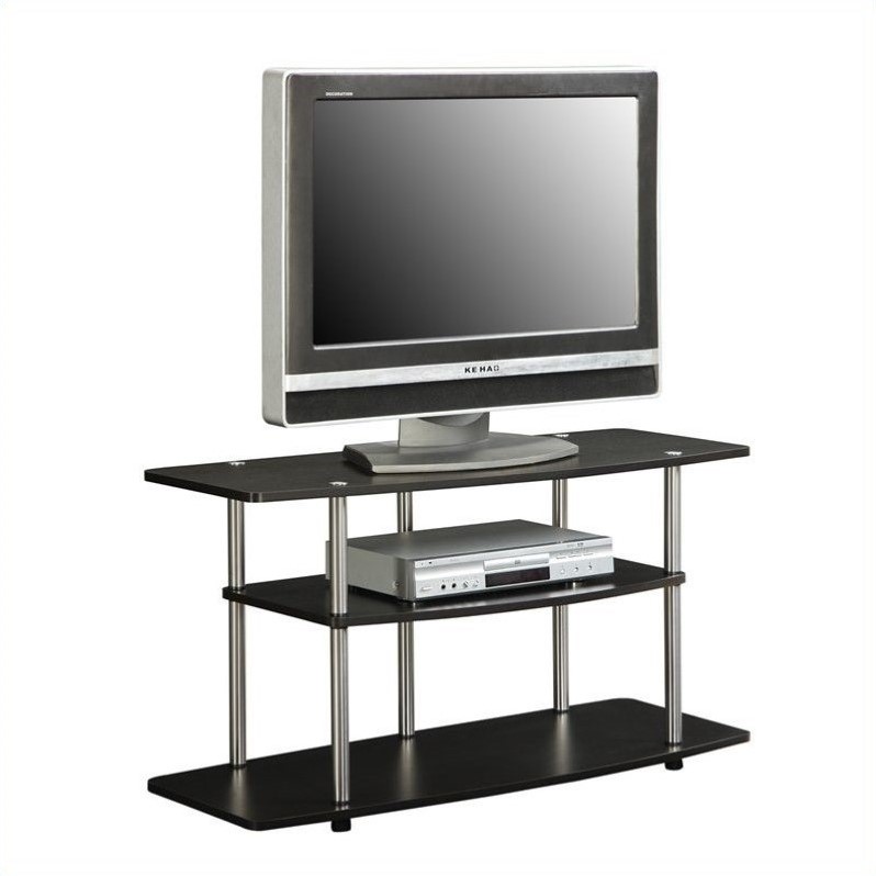Pemberly Row Transitional 3 Tier Wood TV Stand for TVs up to 42