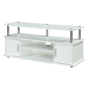 Pemberly Row Contemporary Wood TV Stand for TVs up to 45&quot in White