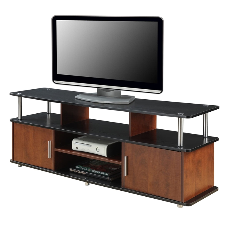 Pemberly Row Modern Veneer Wood TV Stand for TVs up to 60