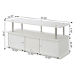 Pemberly Row Modern Wood TV Stand for TVs up to 50
