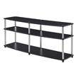 Pemberly Row Contemporary 3 Tier Wood TV Stand for TVs up to 60