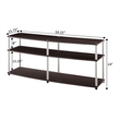 Pemberly Row Contemporary 3 Tier Wood TV Stand for TVs up to 60