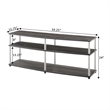 Pemberly Row Contemporary 3 Tier Wood TV Stand for TVs up to 60