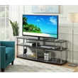 Pemberly Row Contemporary 3 Tier Wood TV Stand for TVs up to 60