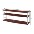 Pemberly Row Contemporary 3 Tier Wood TV Stand for TVs up to 60