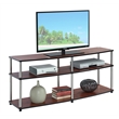 Pemberly Row Contemporary 3 Tier Wood TV Stand for TVs up to 60
