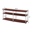 Pemberly Row Contemporary 3 Tier Wood TV Stand for TVs up to 60