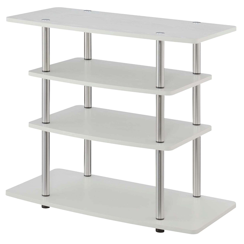 Pemberly Row Contemporary Wood No-Tools TV Stand for TVs up to 32