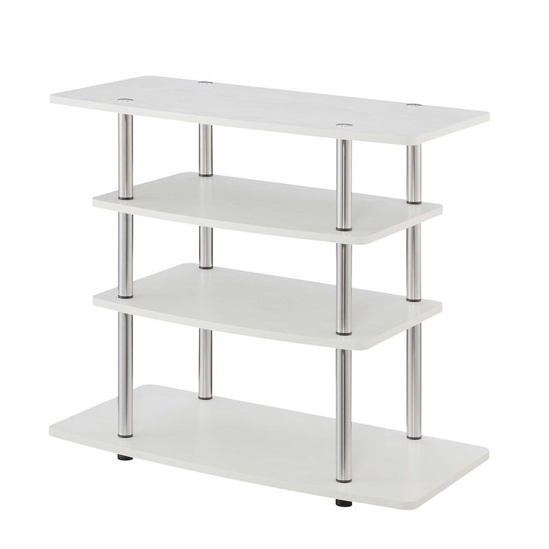 Pemberly Row Contemporary Wood No-Tools TV Stand for TVs up to 32