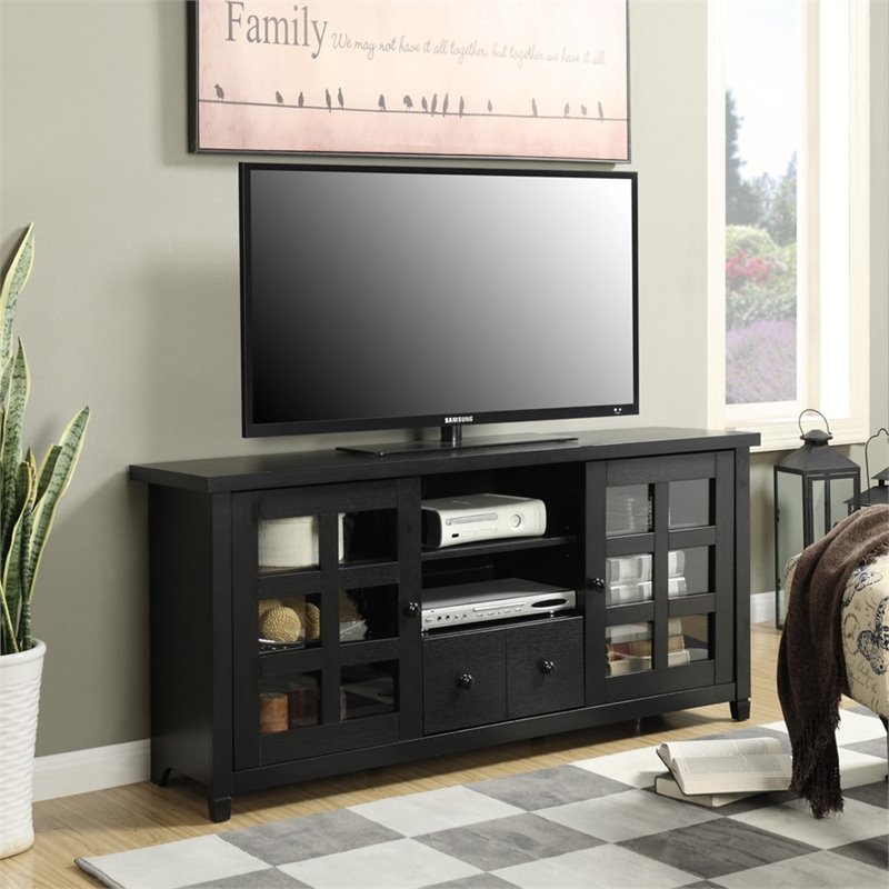 Pemberly Row Traditional 1-Drawer Wood TV Stand for TVs up to 60