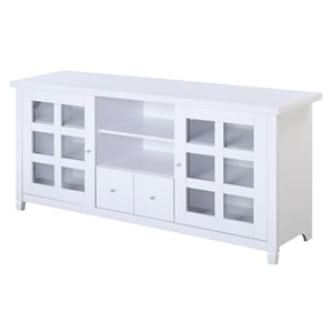 Pemberly Row Traditional Wood TV Stand for TVs up to 60&quot in White