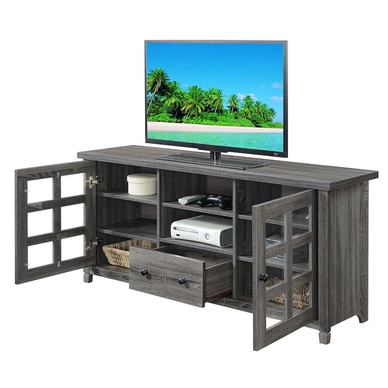 Pemberly Row Traditional Wood TV Stand for TVs up to 60