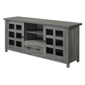 Pemberly Row Traditional Wood TV Stand for TVs up to 60&quot in Weathered Gray