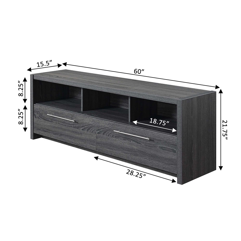 Pemberly Row Traditional Wood TV Stand for TVs up to 60