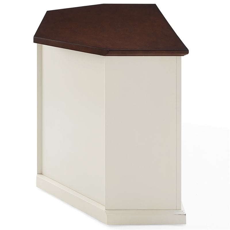 Pemberly Row Wood Corner TV Stand for TVs up to 65