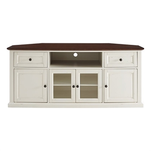 pemberly row wood corner tv stand for tvs up to 65