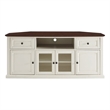 Pemberly Row Wood Corner TV Stand for TVs up to 65