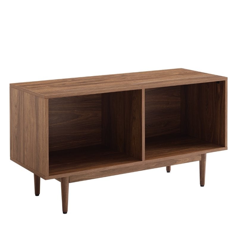Pemberly Row Mid-Century Wood Low Profile TV Stand for TVs up to 43