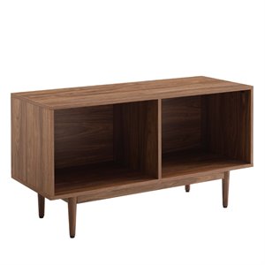 pemberly row low profile tv stand in walnut