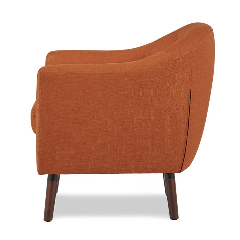 Pemberly Row Upholstered Accent Chair in Orange