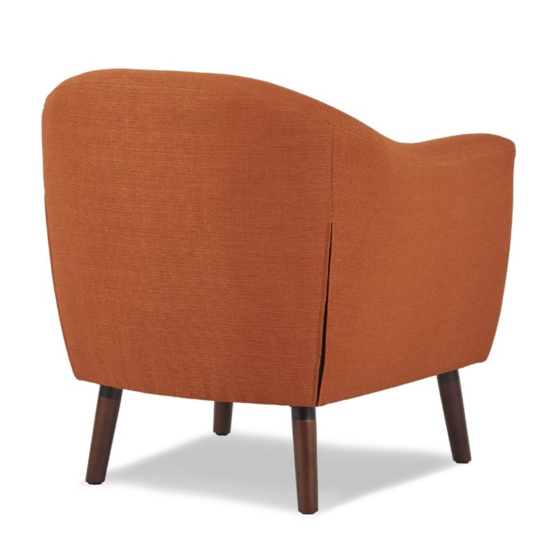 Pemberly Row Upholstered Accent Chair in Orange
