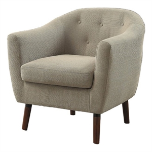 Pemberly Row Upholstered Accent Chair in Beige