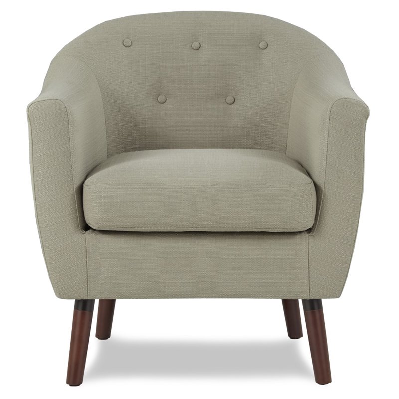 Pemberly Row Upholstered Accent Chair in Beige