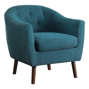 Pemberly Row Upholstered Accent Chair in Blue
