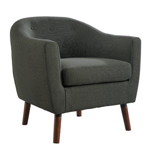 Pemberly Row Upholstered Accent Chair in Gray