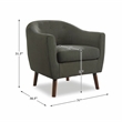 Pemberly Row Upholstered Accent Chair in Gray