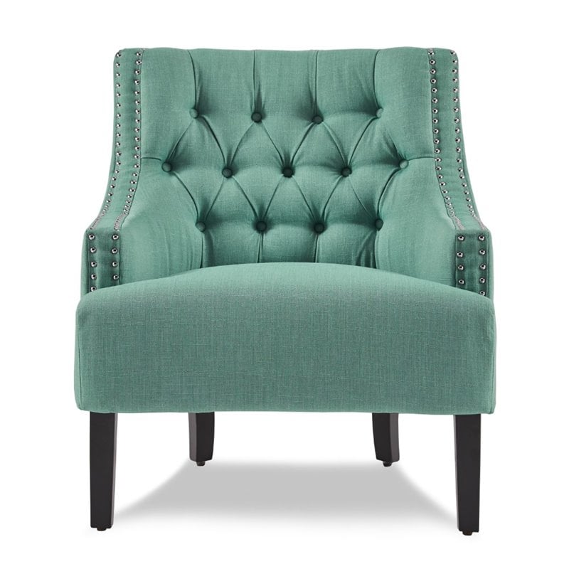 Pemberly Row Upholstered Accent Chair in Teal