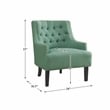 Pemberly Row Upholstered Accent Chair in Teal