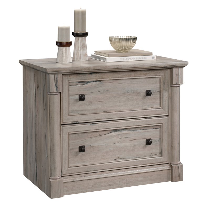 Pemberly Row 2 Drawers Lateral Oak Engineered Wood Filing Cabinet Easy Assembly