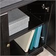 Pemberly Row 3-Shelf Modern Engineered Wood Bookcase in Estate Black