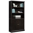Pemberly Row 3-Shelf Modern Engineered Wood Bookcase in Estate Black