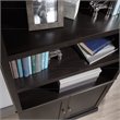 Pemberly Row 3-Shelf Modern Engineered Wood Bookcase in Estate Black