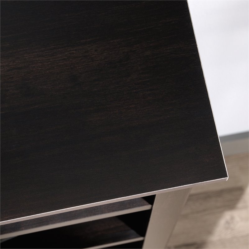 Pemberly Row 3-Shelf Modern Engineered Wood Bookcase in Estate Black