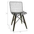 Pemberly Row Metal Side Dining Chair in Black (Set of 2)