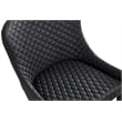 Pemberly Row Tufted Side Dining Chair in Dark Gray (Set of 2)