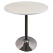 Pemberly Row Modern Wood Round Dining Table in White