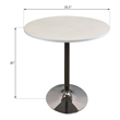 Pemberly Row Modern Wood Round Dining Table in White