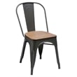 Pemberly Row Metal Dining Chair in Gray (Set of 4)