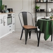 Pemberly Row Metal Dining Chair in Gray (Set of 4)