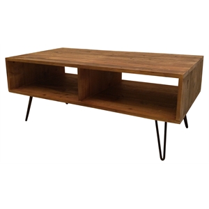 Pemberly Row Wood Coffee Table in Natural