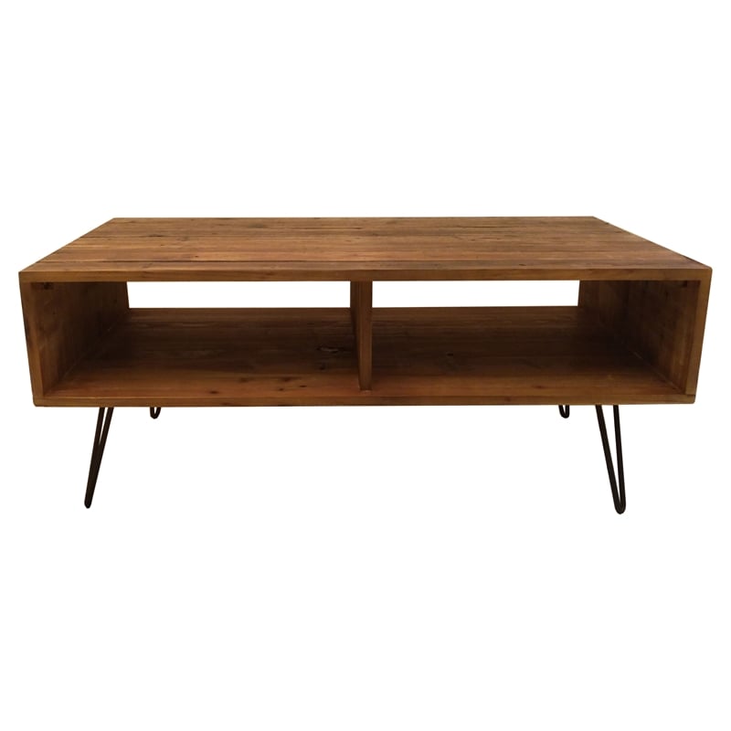 Pemberly Row Wood Coffee Table in Natural